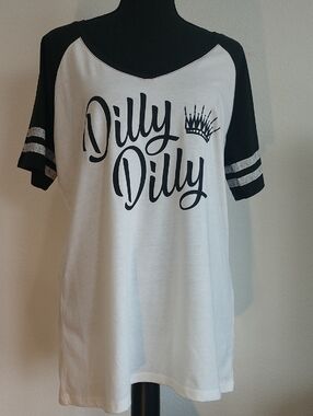 District Dilly Dilly Raglan Tee - White & Black